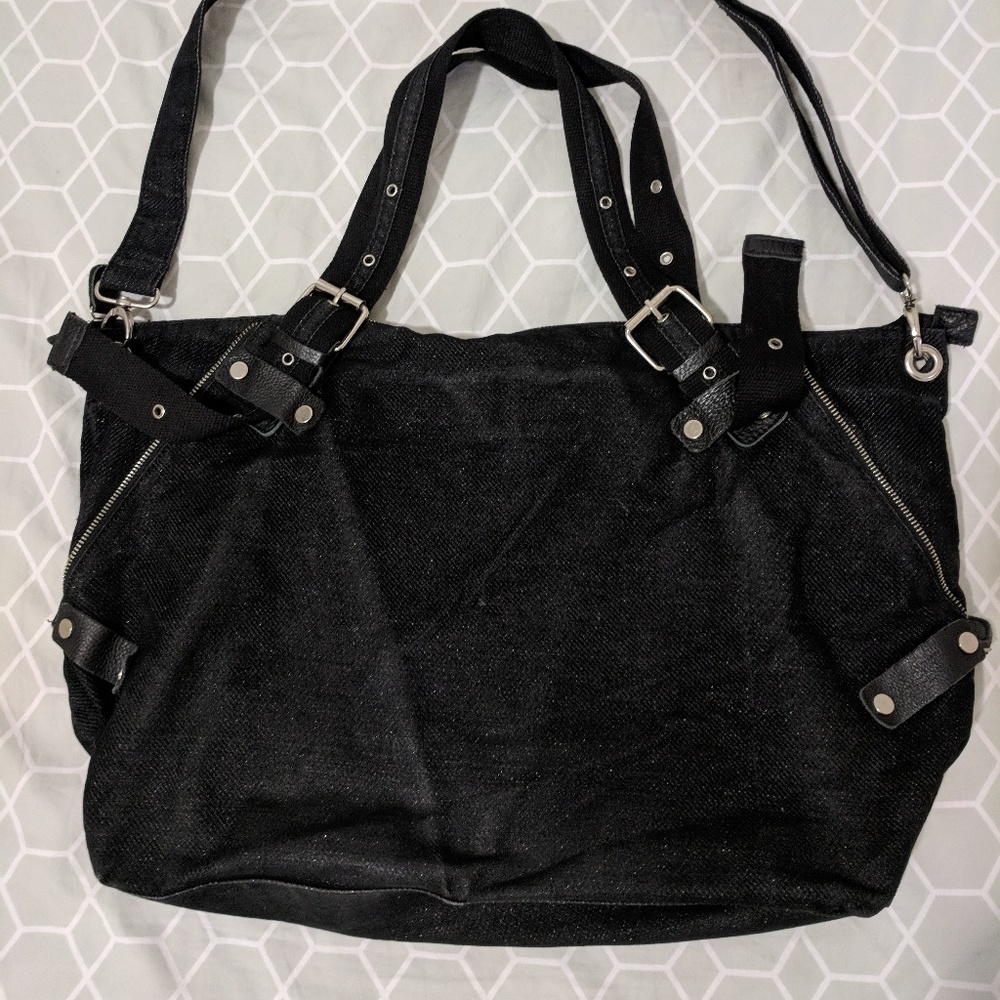 Black Large Shoulder or Crossbody Bag